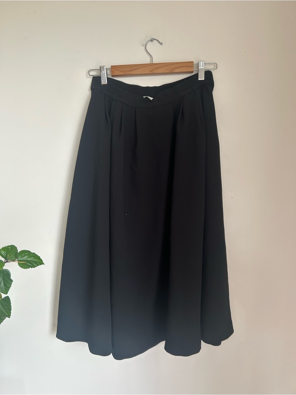 Black Women’s Midi Skirt - Classic A-Line